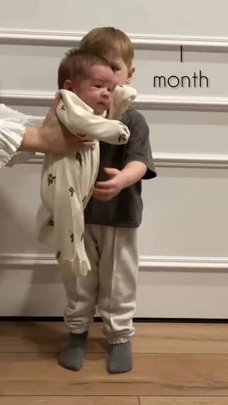 12 months of brotherly love and the hugs only get sweeter.