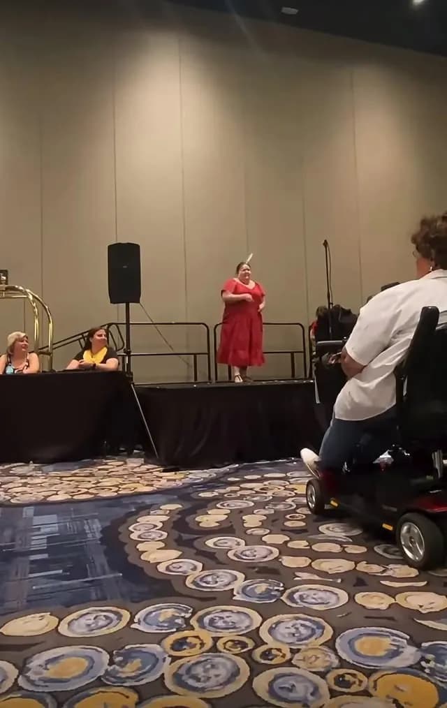 Val is an outstanding twirler, overcoming the challenge of being legally blind.