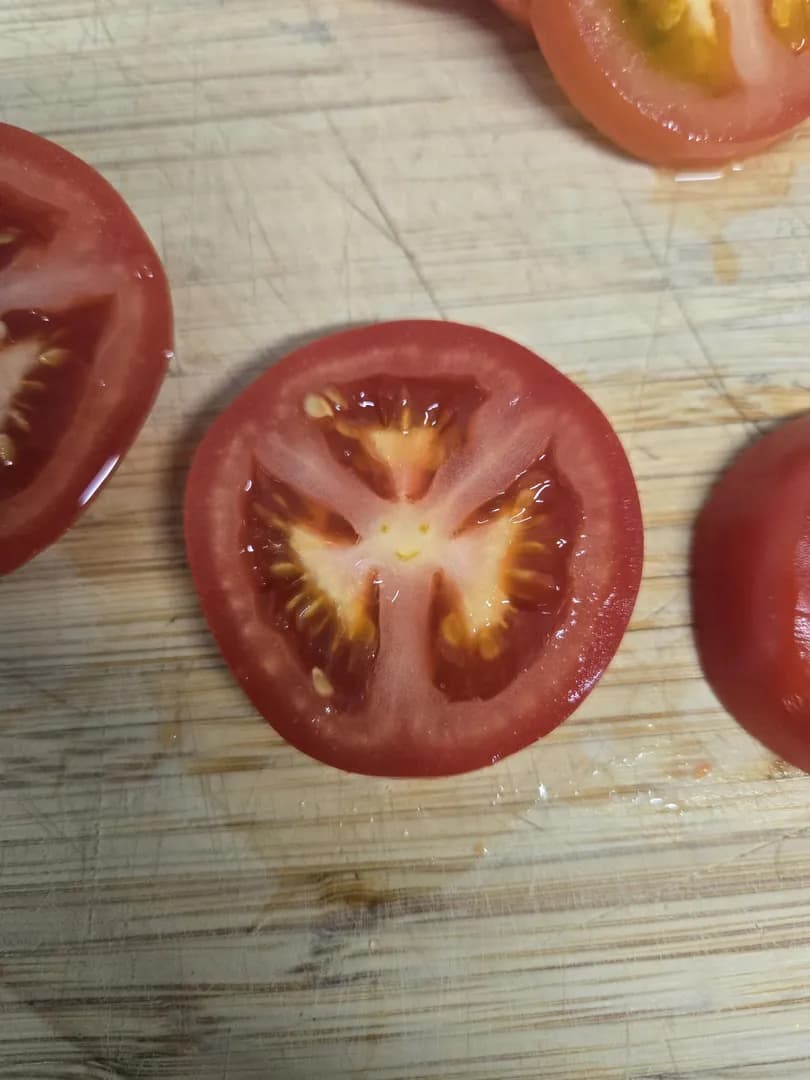 A happy tomato slice (OC)