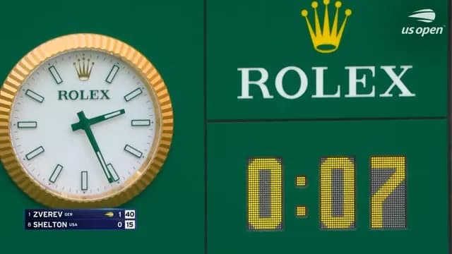 The U.S. Open camera showed 0:07 before cutting straight to former James Bond Pierce Brosnan