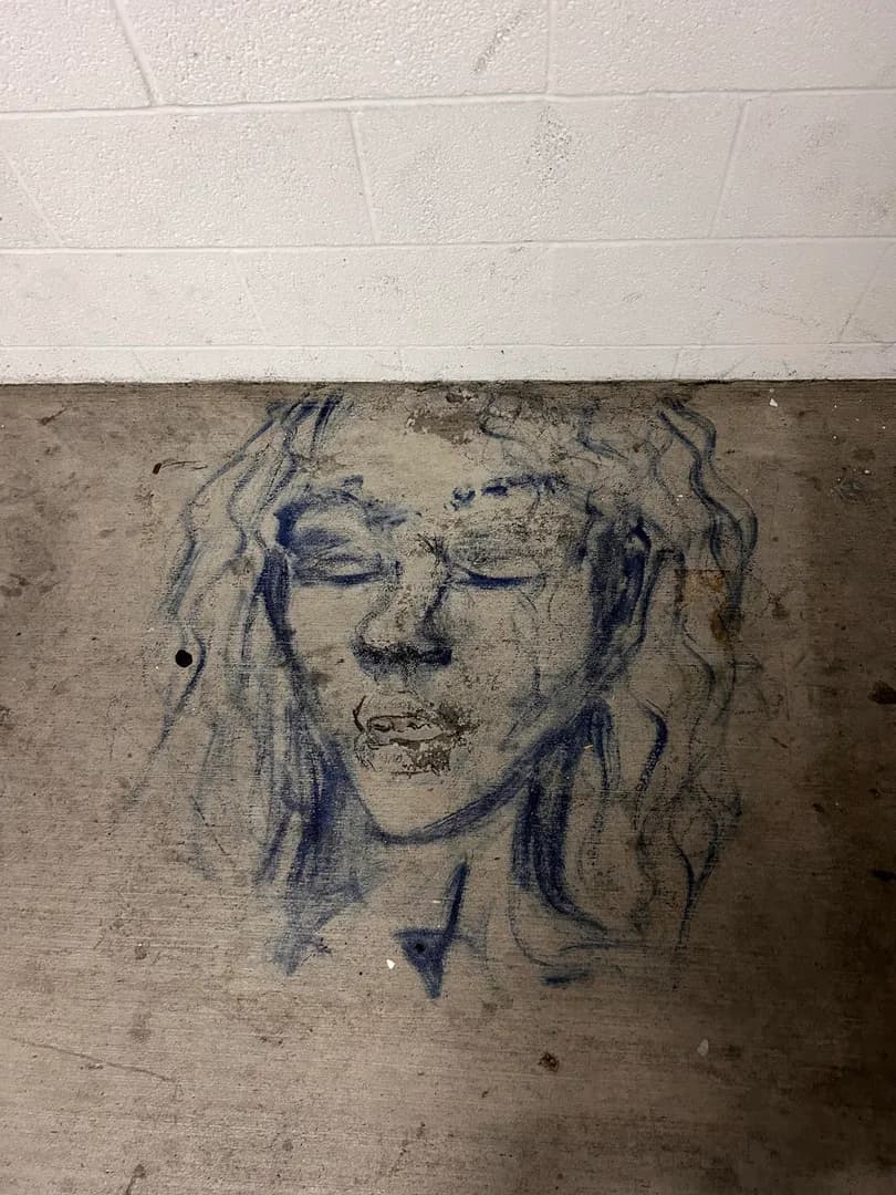 Some parking lot art