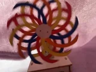 The way the wood spins adjacent to the other one.