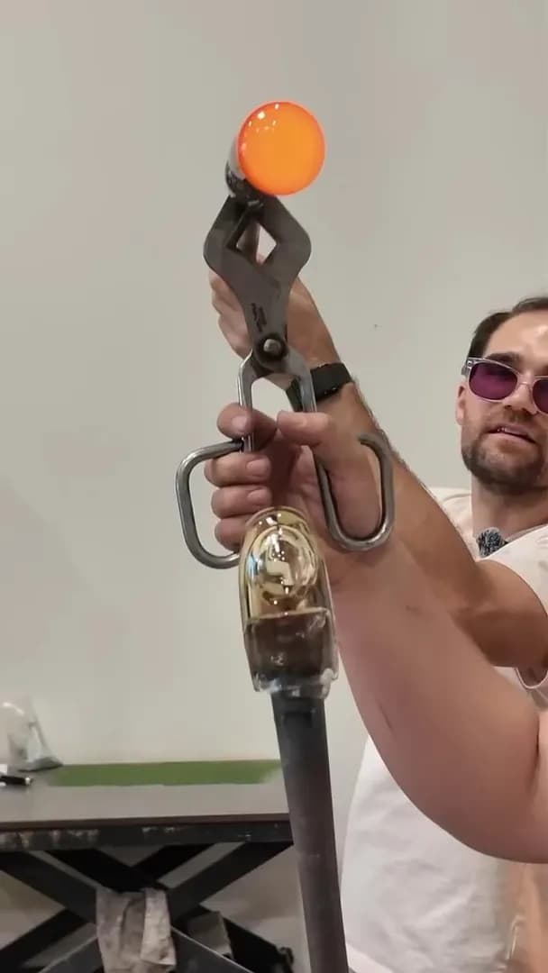 Blowing glass has to work the first time