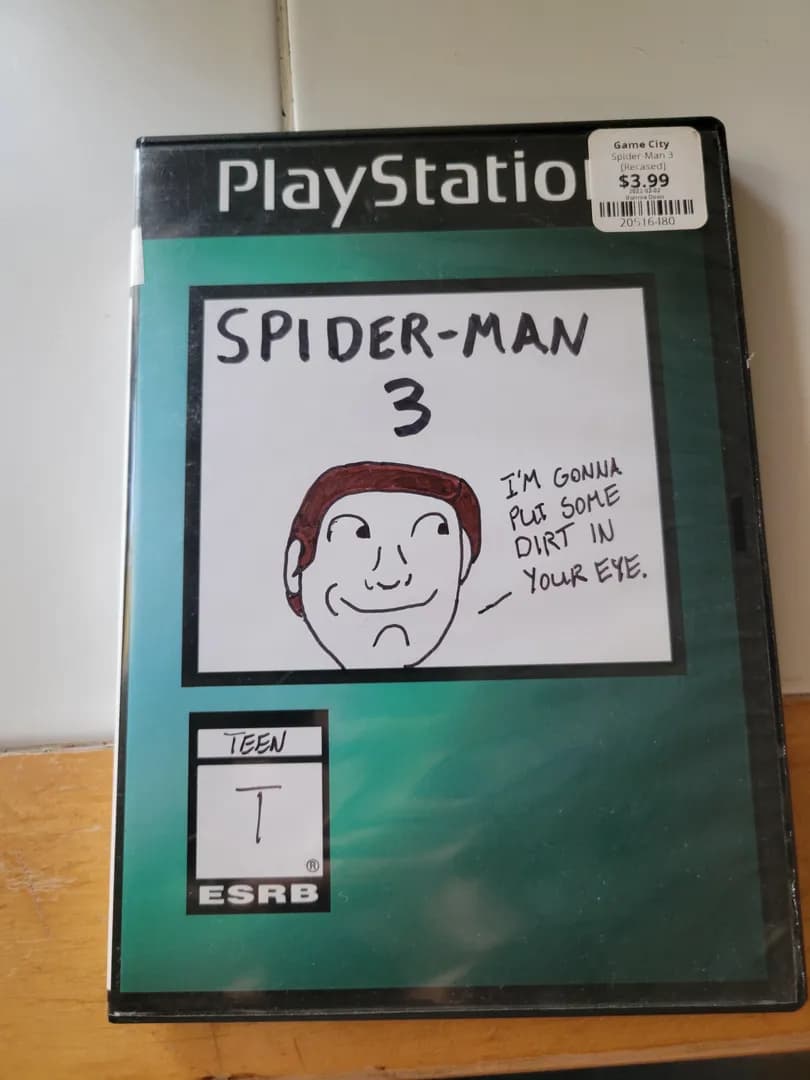 Local video game store made custom case designs.