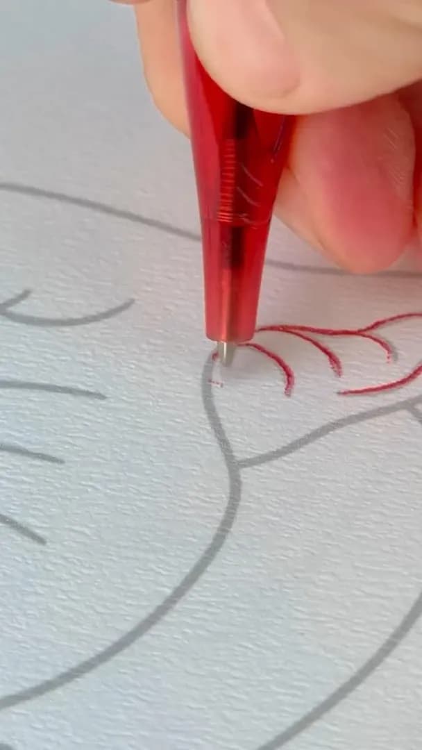 Motorized pen traditional tattoo drawing