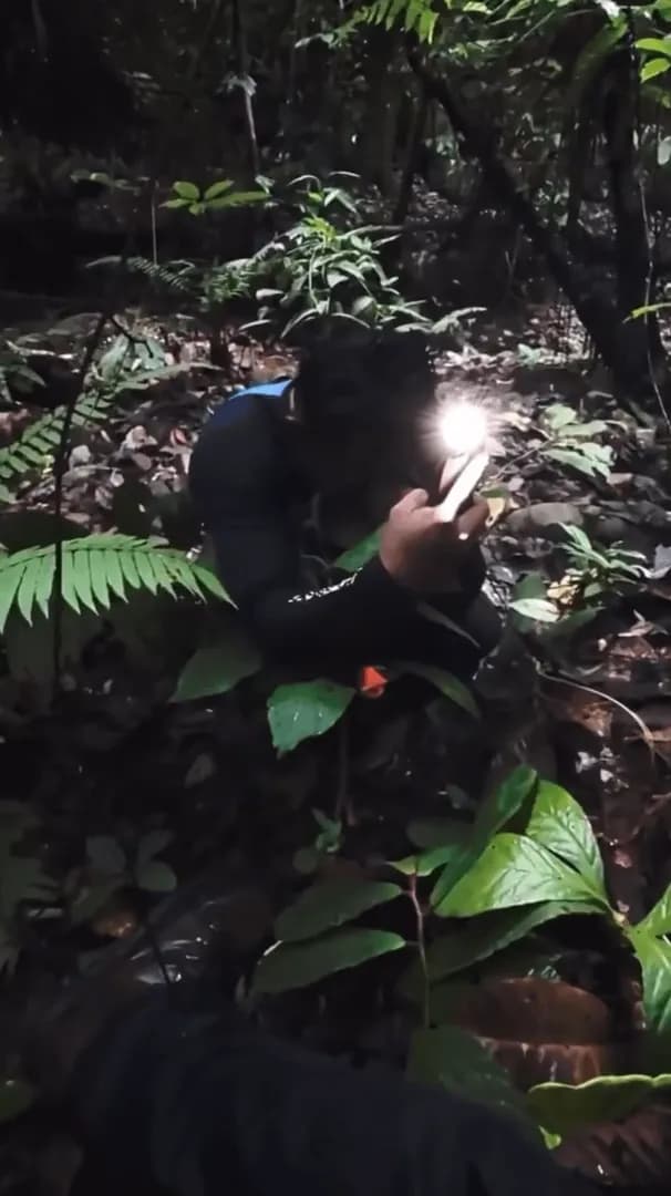 Indonesian conservationist Septian Andriki (known as Deki) broke down in tears after finding a rare Rafflesia hasseltii bloom in the Sumatran rainforest after a 13-year search.