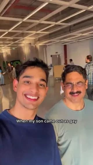 Ex Military man accepts his son's coming out and bakes him a cake