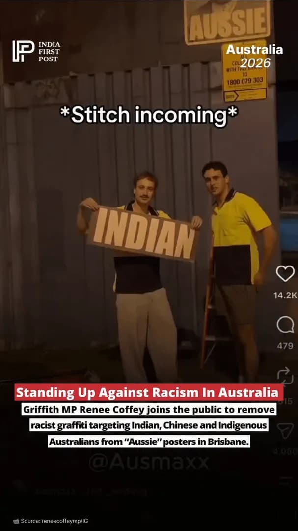 Australian MP come to the rescue against racist goons