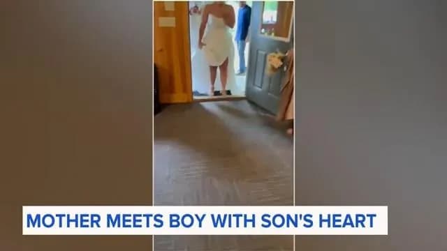 On her wedding day, Kaci Wilson walked down the isle with 7-year-old Saleh Ahmad, who had been given her son's heart, after his organs were donated following a fatal car crash. On the day, Saleh's fam