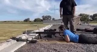 50 caliber bullet ricochet , they are lucky to be alive and they are laughing