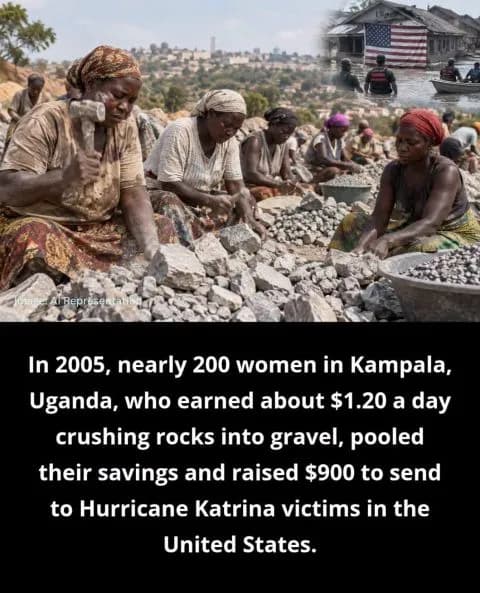 In 2005, nearly 200 women in Kampala, Uganda earning $1.20/day pooled their savings to send $900 to Hurricane Katrina victims
