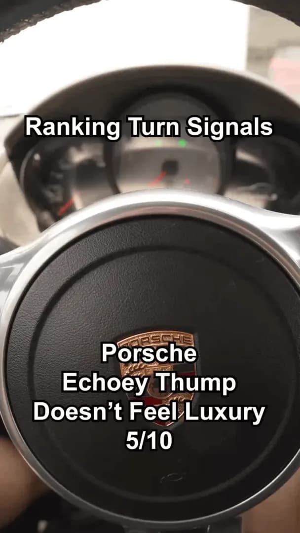 The sounds of various cars’ turn signals
