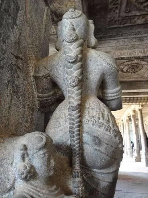 1,000 years ago. This is how Indian women styled their hair.