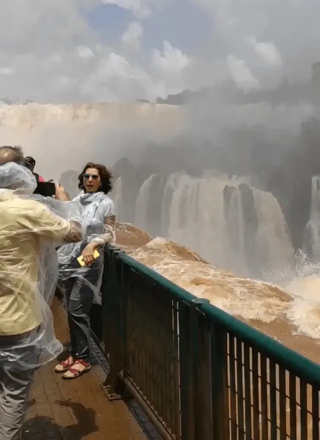 Iguazu Falls, Brazil, after a heavy rain.