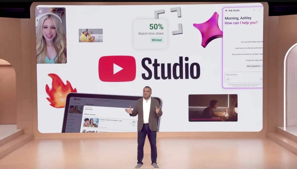 YouTube releases new AI features for creators within its Studio app | TechCrunch