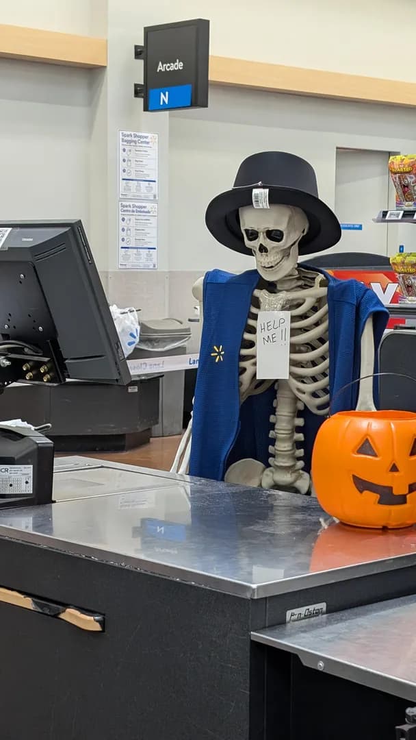 Apparently a Walmart worker was having an existential crisis today