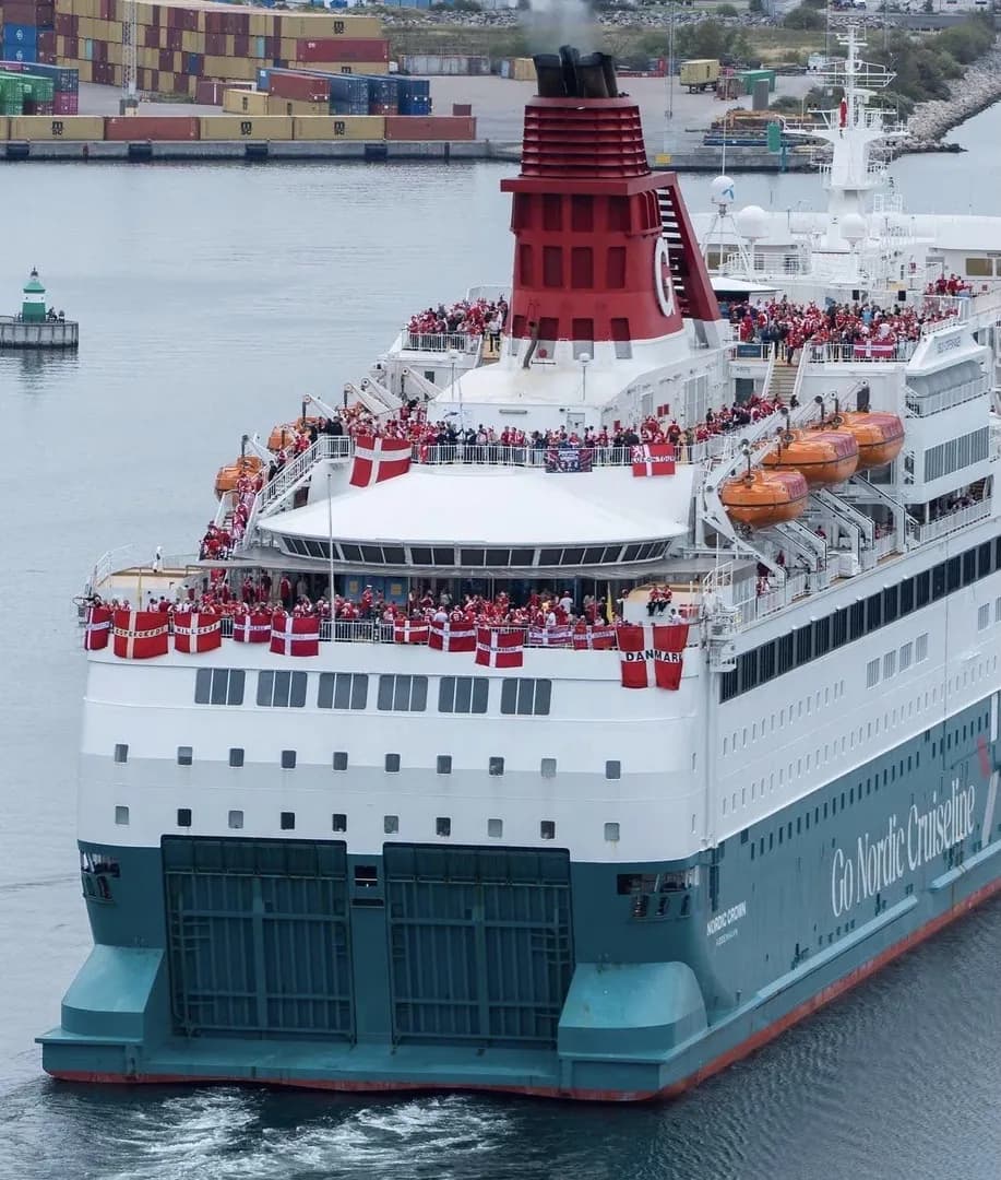 Danish national team fans rented an entire ferry for their away match in Oslo. The supporters traveled around 500 km from Copenhagen to Oslo, with the journey taking almost a full day.