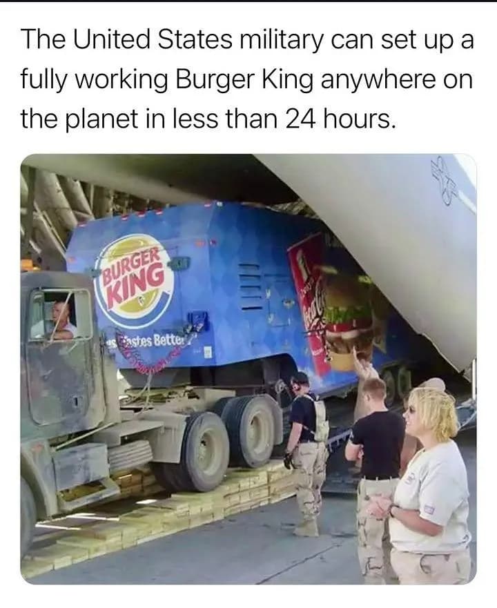 Taking the flame grilled goodness wherever duty calls🇺🇸🦅🍔