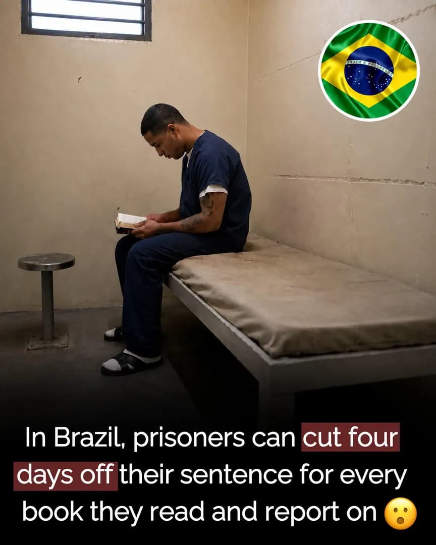 Brazilian prisoners can earn 4 days off their sentence for every approved book they read and successfully review, up to 48 days a year.