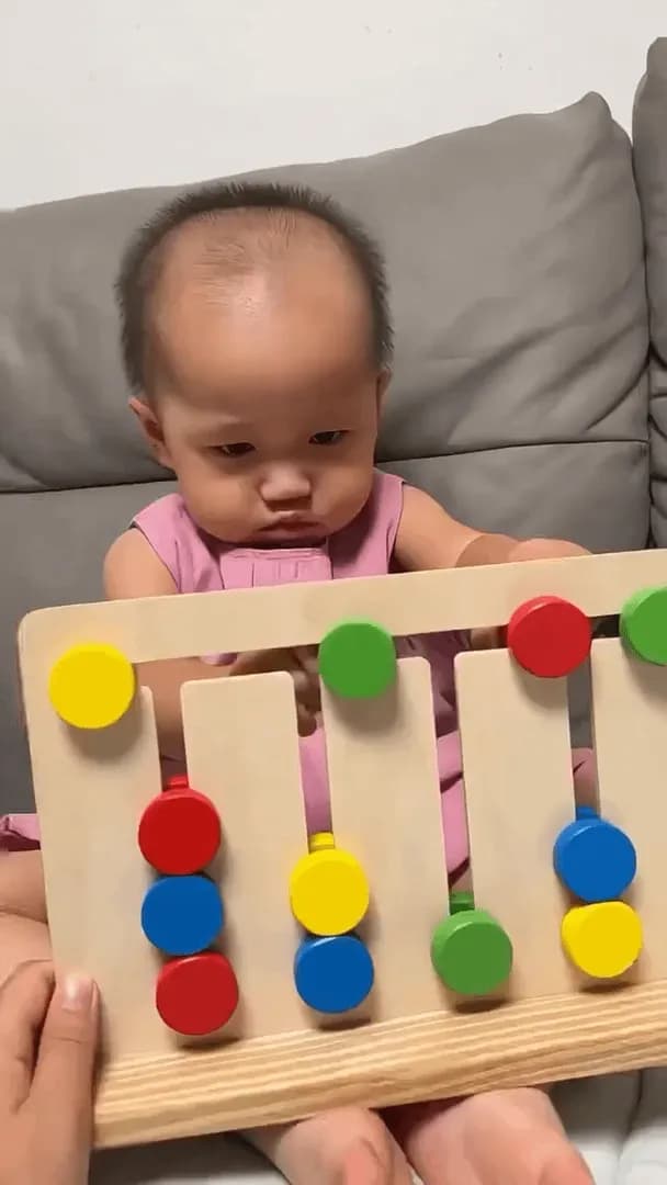 A baby figuring this out and be this focused is actually amazing