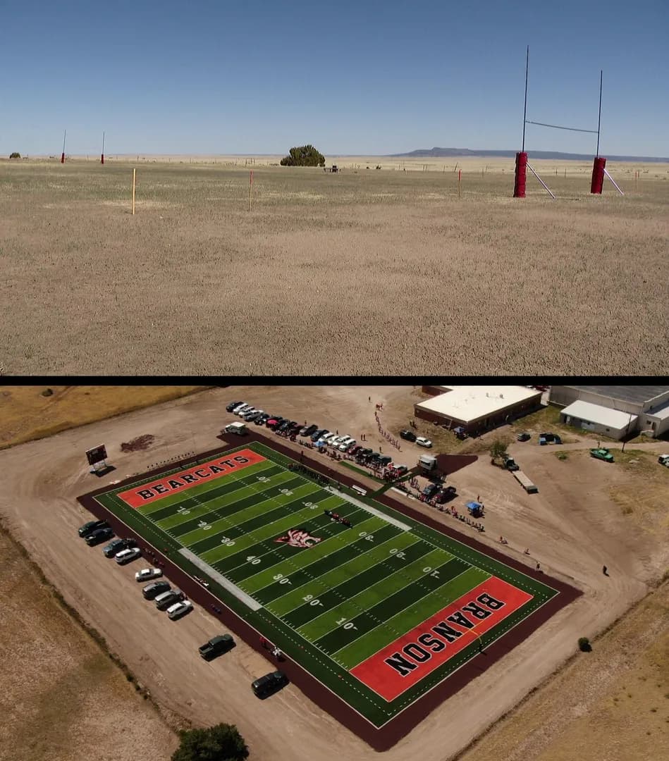 The kids at Branson School in Colorado raised $500,000 to transform one of the worst 6-man football field in the state to the best