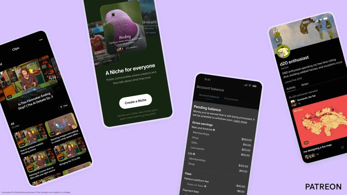 Patreon launches 30 new creator features, including short-form Clips and revamped discovery | TechCrunch