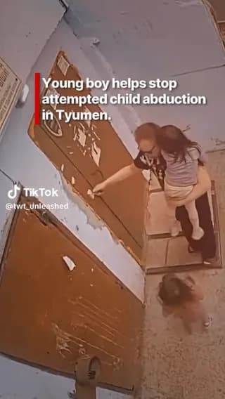 A young boy kept the door open and screamed for help, saving a 5-year-old girl from an attempted abduction.