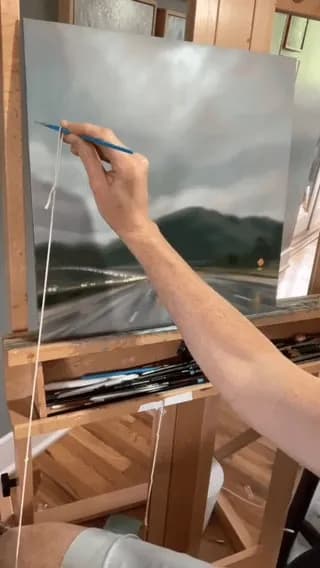 The art of painting in the rain