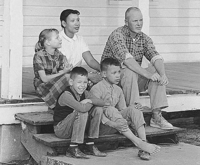 In 1958, they were arrested in their bedroom for being married and forced out of Virginia. Nine years later, Richard and Mildred Loving were sitting peacefully on their porch after the Supreme Court m