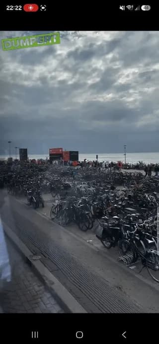 Parked bicycles at F1 The Netherlands