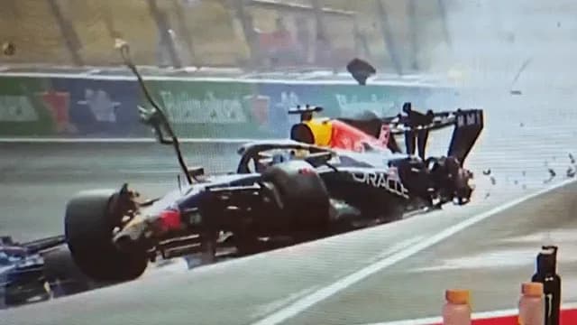 Transition into the T-cam during Max Verstappen's crash at the Dutch Grand Prix