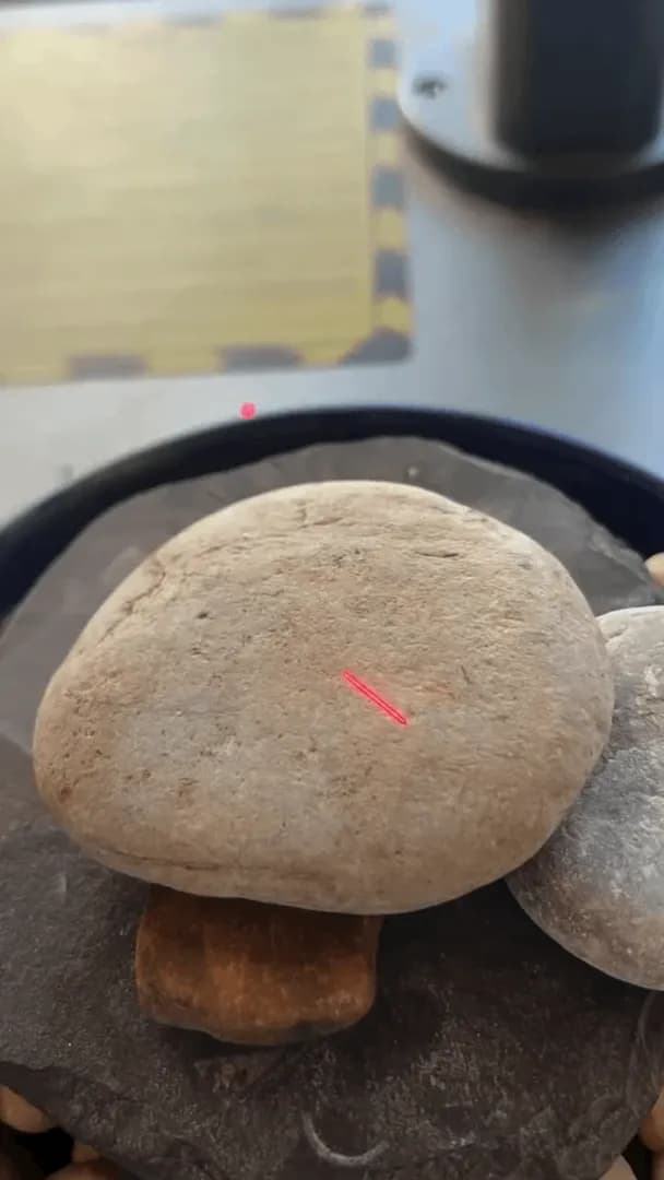 Laser engraving Van Gogh’s Starry Night on a rock