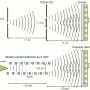 Observing the vibrations of neighboring atoms with an atomic-scale double slit