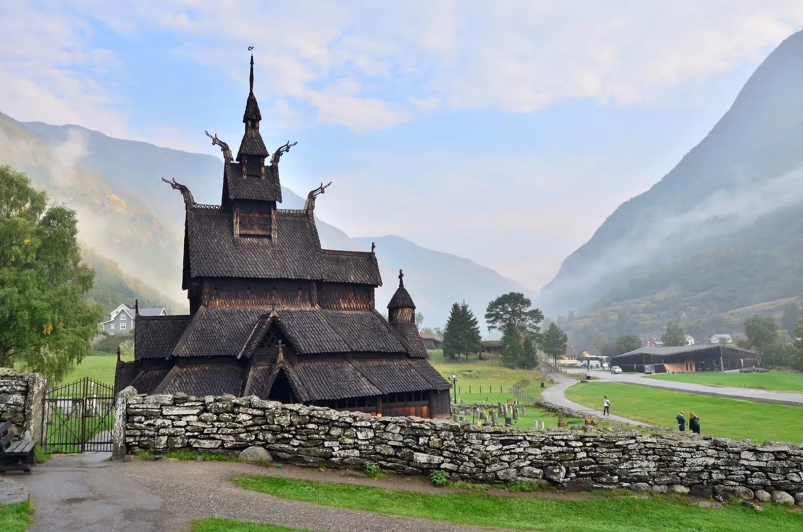 Borgund Stavechurch, a remarkable wooden church built 850 years ago. The timber used in its construction was felled during the winter of 1180–1181. The church has a lot of pagan symbols in it, probabl