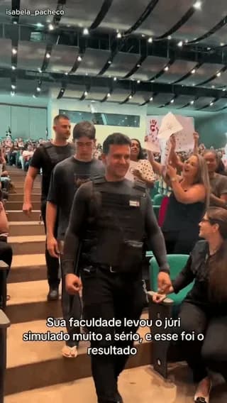 Law schools in Brazil hold mock jury trials where you can get extra credit for playing your role well