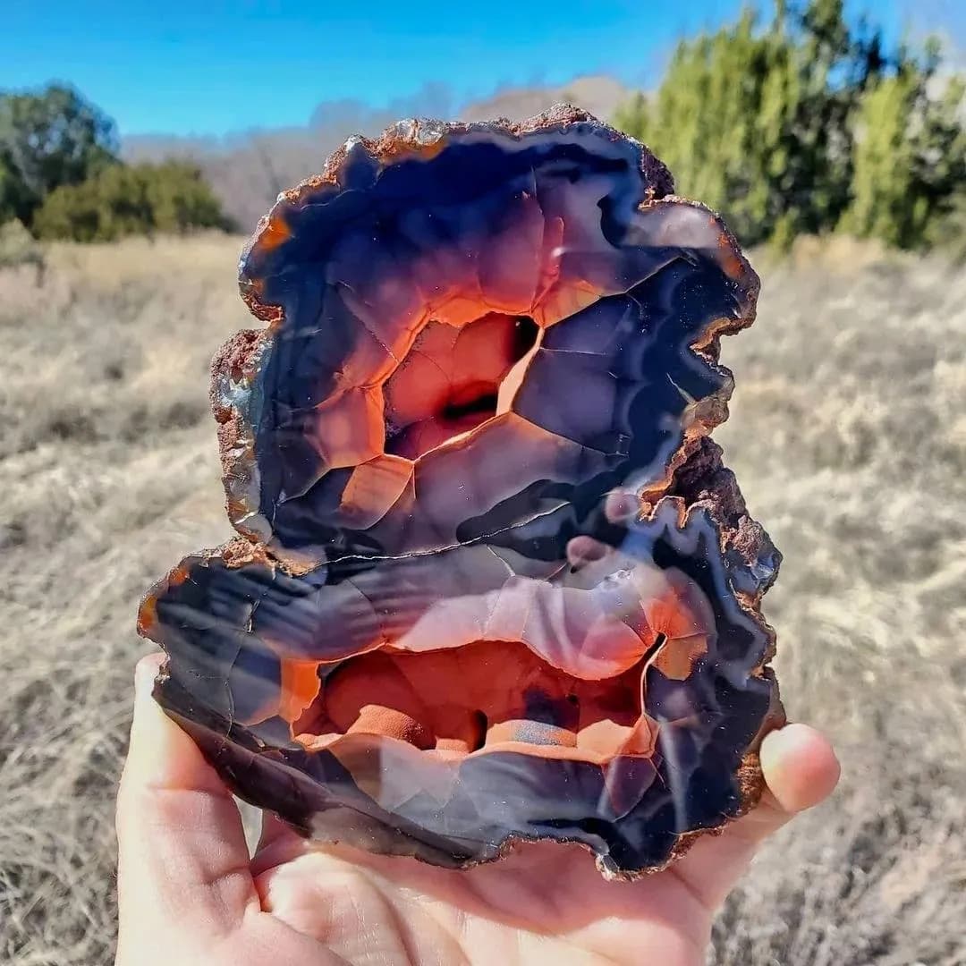 Beautiful Patagonian crater agate found in Argentina
