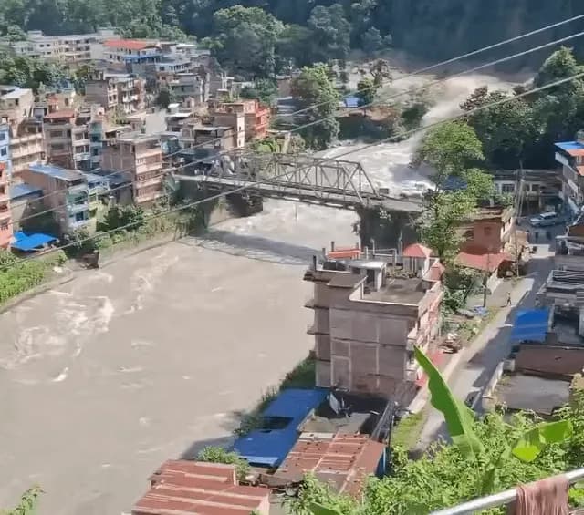 Nepal–Tibet flood video 1 of 3