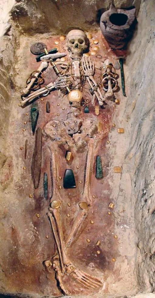 6,500 year old man buried with the world's oldest gold in Bulgaria. Nobody seems to know who he was.