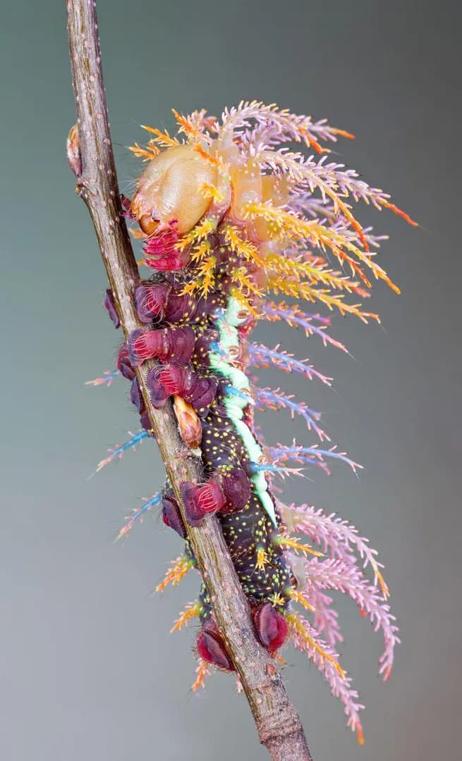 Caterpillar of Saturniidae Moth
