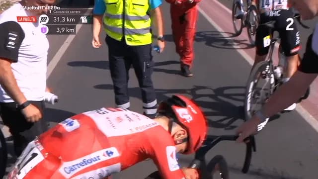 Race leader Tadej Pogacar has abandoned the Vuelta a Espana after being injured in a crash during stage eight