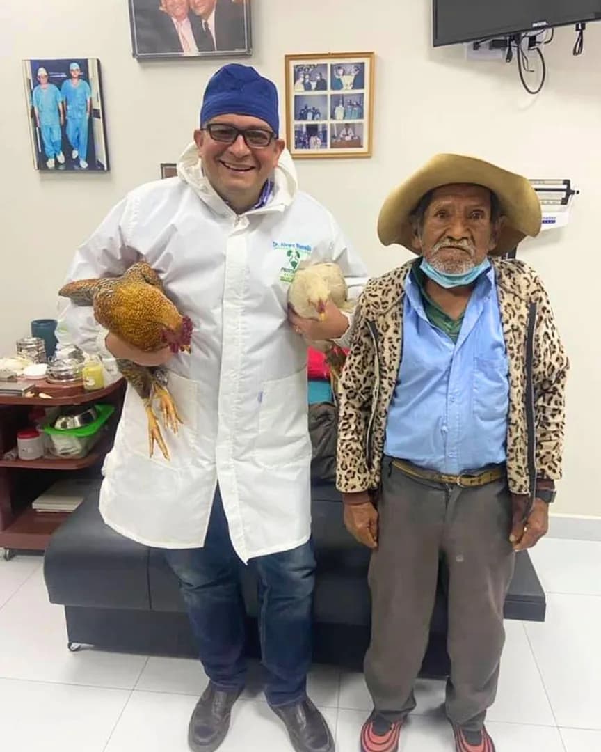 An 80-year-old man in Bolivia couldn’t afford the prostate surgery he needed, so his urologist performed it for free. Weeks later, he returned with the only gift he could offer: 2 chickens he had rais