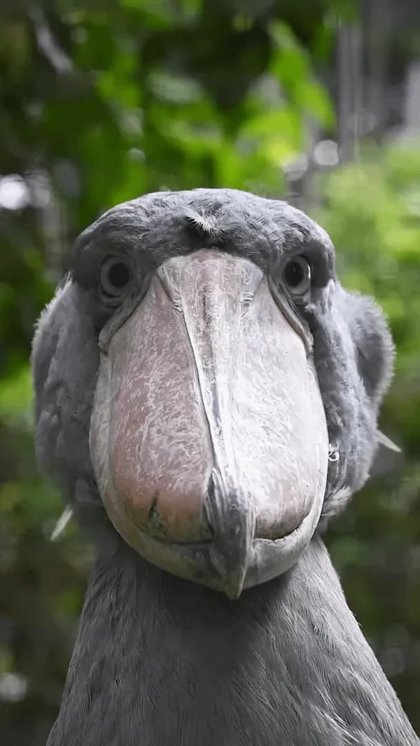 You think you're birdwatching? You are actually being human watched ! Shoebill brid.