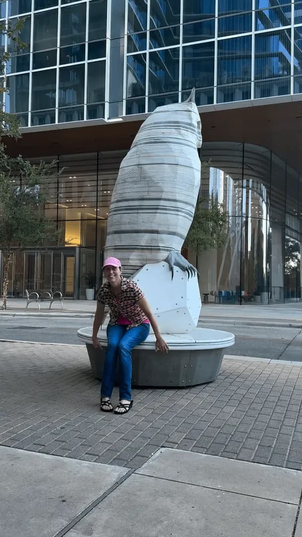 This Owl statue in an Austin neighbourhood