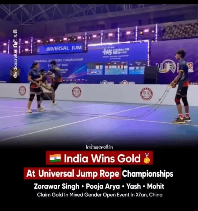Crazy coordination and timing while skipping rope
