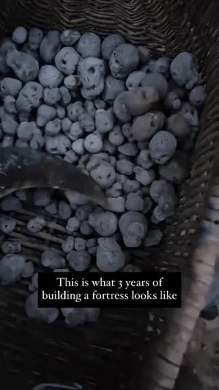 He spent 3 years turning stone into a castle/fortress