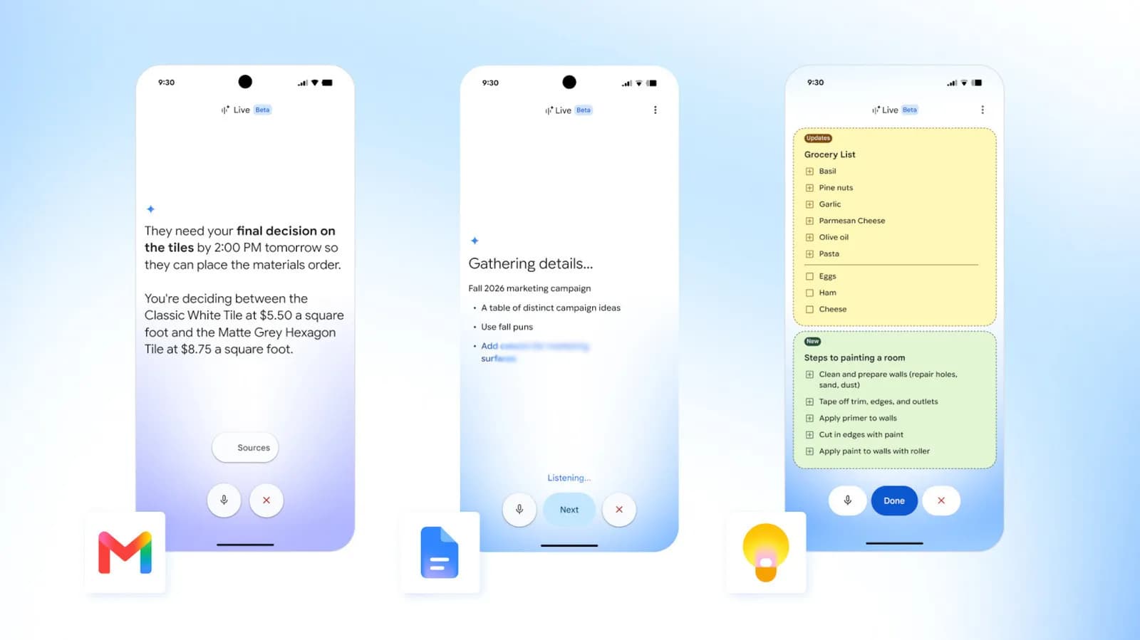 Google rolls out AI-powered voice capabilities for Gmail, Docs and Keep - Engadget