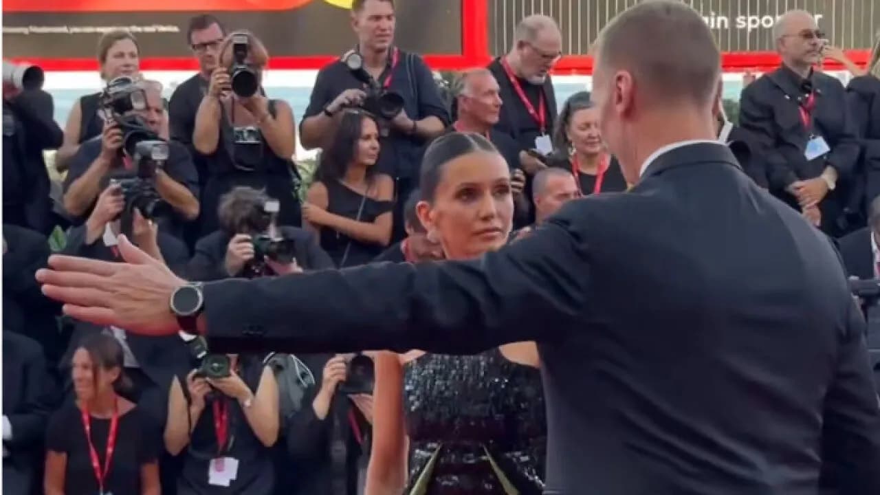 Nina Dobrev Has Horrible Moment After Security Guard Forces Her Out Of The Venice Film Festival Red Carpet