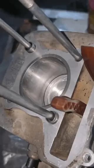 When an engine is running so fast that the camera starts capturing the piston in multiple positions at once. 🔥
