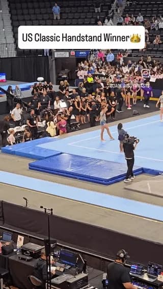 Nine-year-old gymnast Jade West wins gold at the U.S. Classic Handstand Competition.