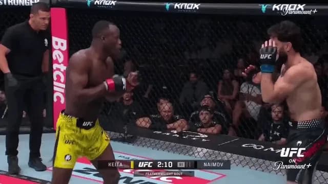 Losene keita KO's Naimov then applauses for himself.